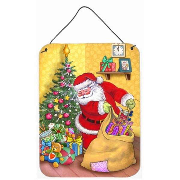 Carolines Treasures Christmas Santa and His Toys Wall or Door Hanging Prints APH3923DS1216